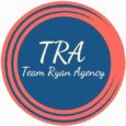 Team Ryan Agency logo with blue and coral rings